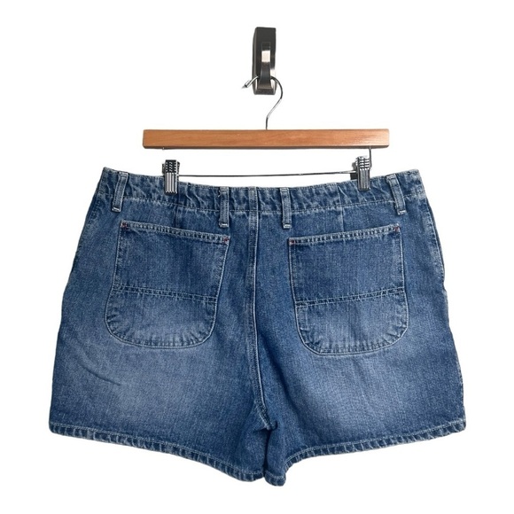 Vintage RL Polo High Waist 4” Denim Deck Shorts Size 14 - Medium Tinted - Picture 2 of 15